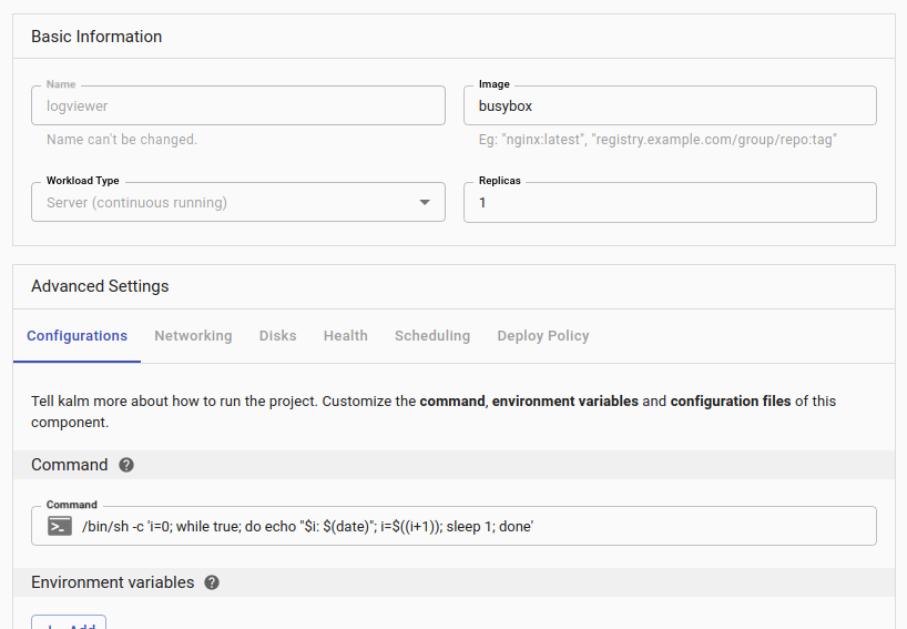 log component